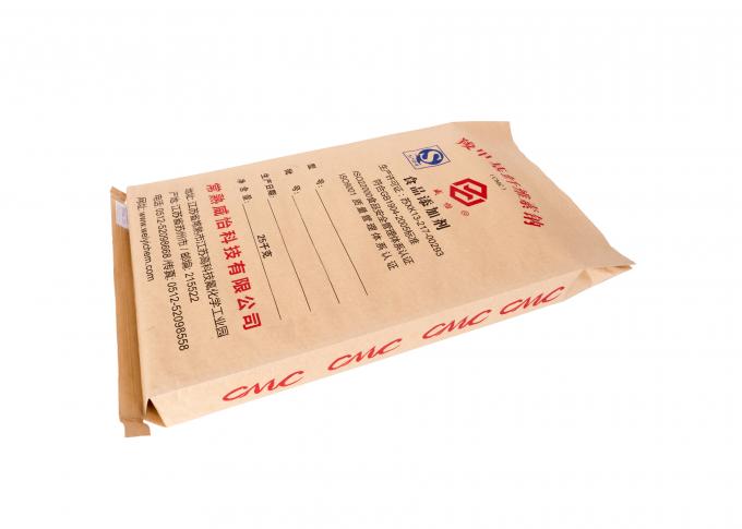 Cucito/blocchetto dei sacchi di carta resistenti inferiori di Brown per l'imballaggio materiali dell'alimento/dei prodotti chimici
