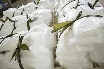 Sacchetti di plastica d'imballaggio per riso che imballa, filo che cuce le borse laterali del rinforzo