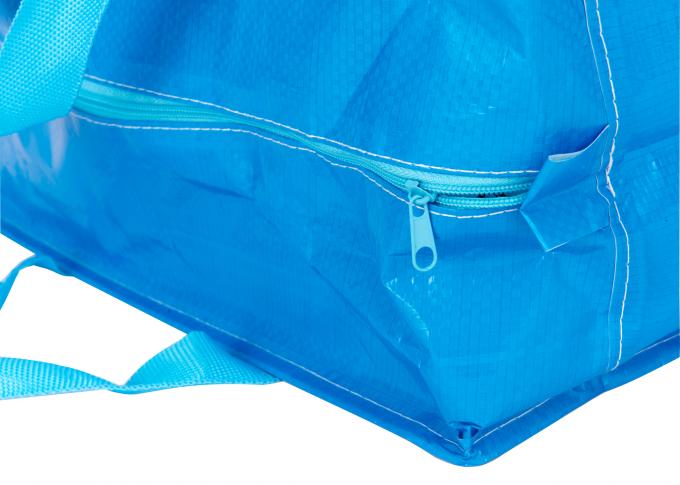 Ricicli i sacchetti della spesa non tessuti ambientali del blu con il logo stampato abitudine