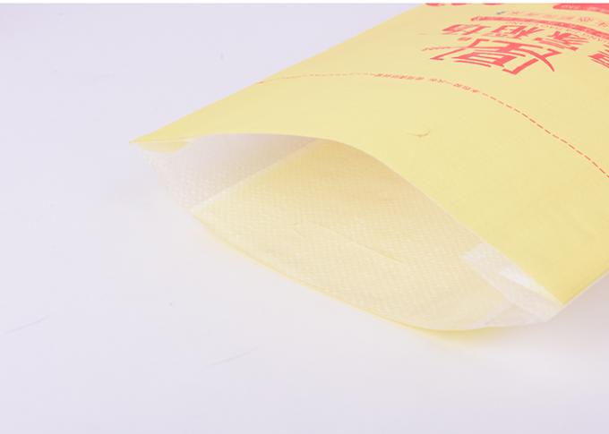 Borse d'imballaggio del riso tessute pp di abitudine 5kg con la maniglia ed il rinforzo laterale trasparente