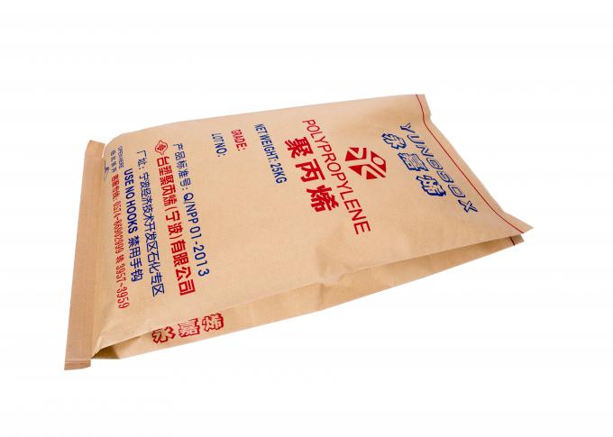 Singolo/sacco di carta cucito doppio del cemento del laminato plastico, sacchi di carta della saldatura a caldo