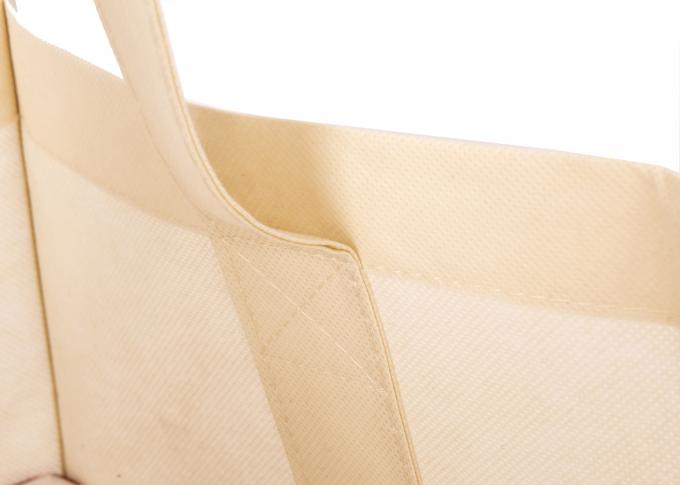 Borsa non tessuta inferiore quadrata di bianco con il materiale laminato amichevole del tessuto di Eco