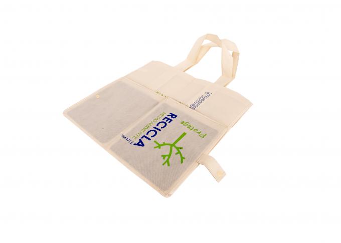 Borsa non tessuta inferiore quadrata di bianco con il materiale laminato amichevole del tessuto di Eco