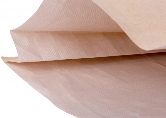Il sacco di carta di plastica tessuto con tre la guarnizione laterale pp ha laminato il materiale della carta kraft